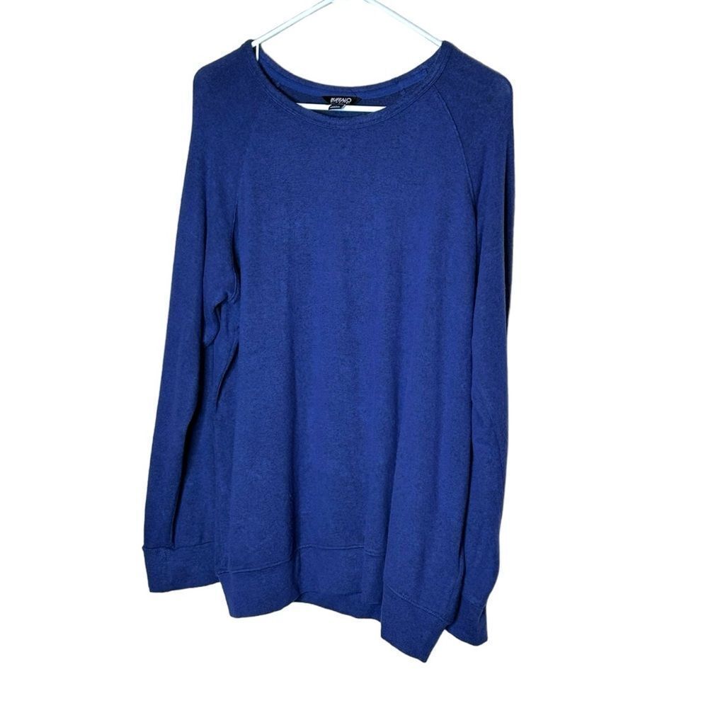 Buffalo David Bitton Crewneck Pullover Sweater Size Large Heather Blue — image 2 of 8